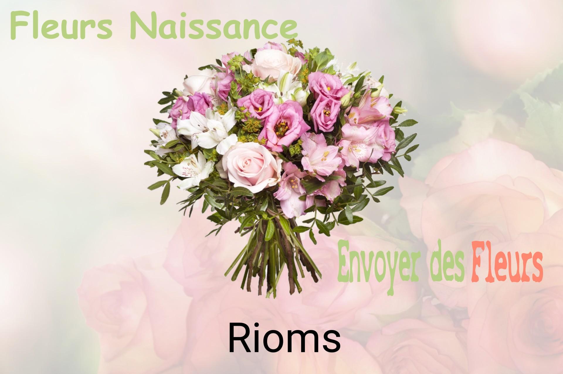 Bouquet de fleurs de naissance livré à Rioms